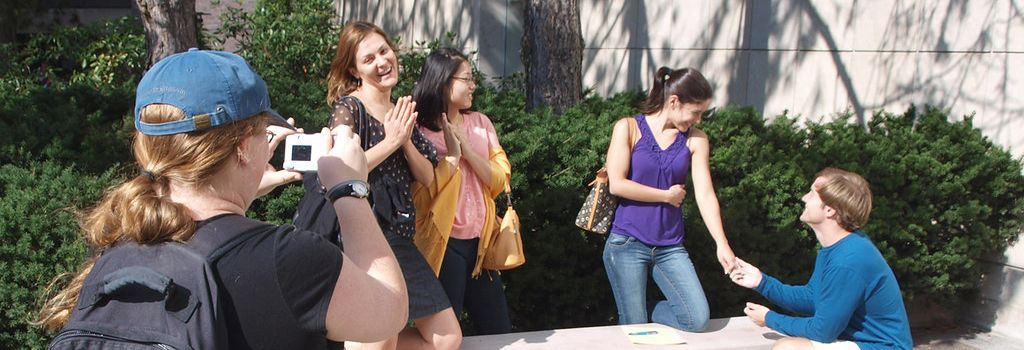 Hunters from years past searching for QR codes!